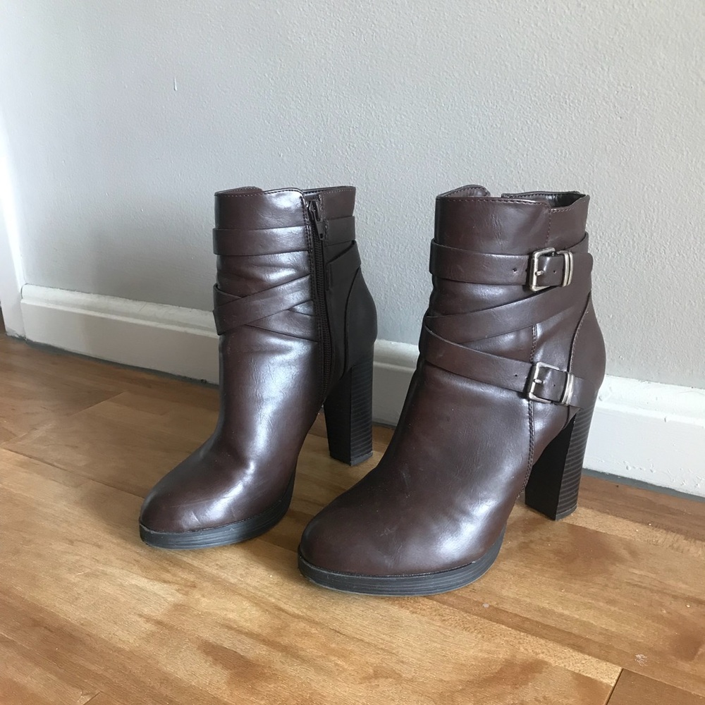 Brown Heeled Boots